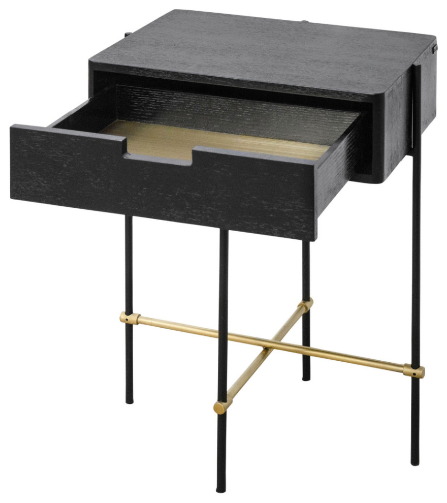 Black One Drawer Cabinet  Versmissen Highline   Contemporary   Accent Chests And Cabinets   by Oroa   Distinctive Furniture  Houzz