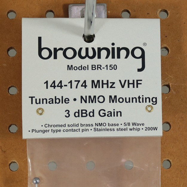 Browning 200 watt 144 Mhz To 174 Mhz 3 dbd gain Vhf Antenna With Nmo Mounting