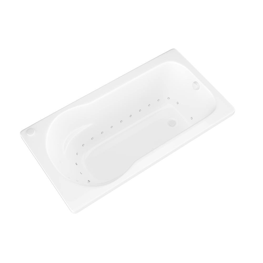 Universal Tubs Zircon 5 ft. Left Drain Rectangular Drop-in Air Bath Tub in White HD3260ZAL