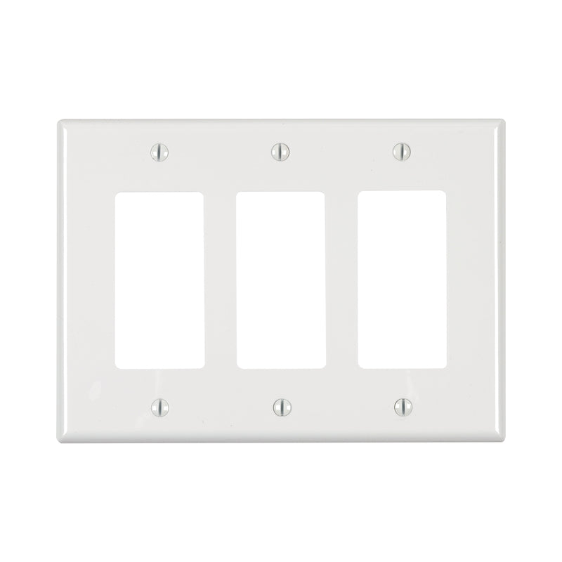 WALL PLATE WHITE 3GANG