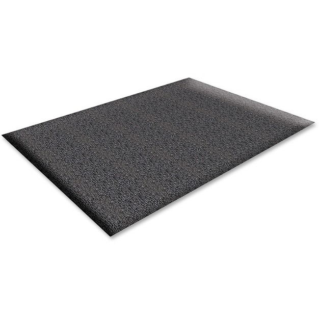 2 x27 Round Rectangle Solid Rubber Floor Mat Black Genuine Joe