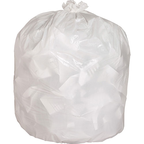 Genuine Joe White Trash Bags | 13 Gallon， 0.85 Mil， 24