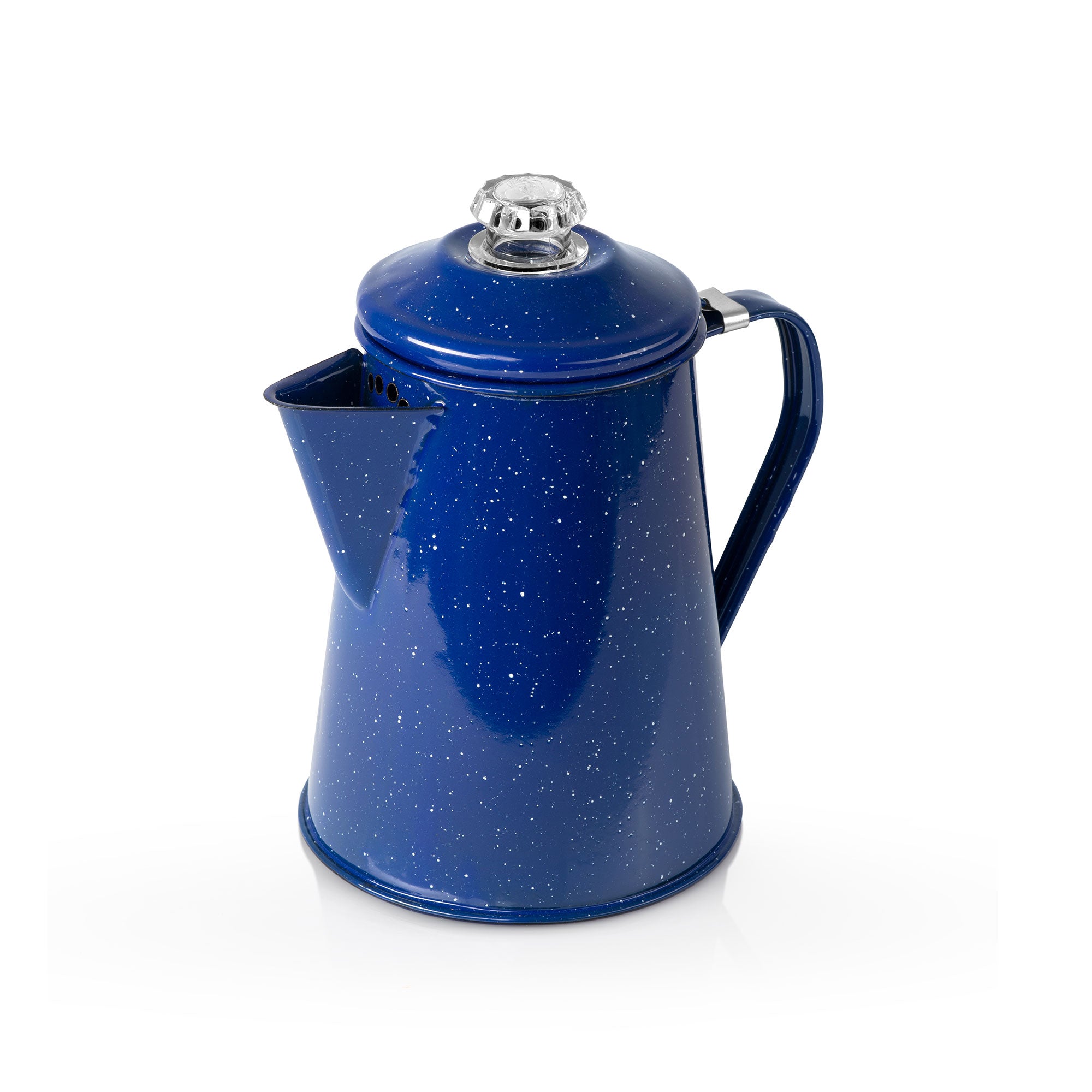 2 qt. Enamelware Percolator Coffee Pot – Classic Stovetop Coffee Maker for Rich, Bold Brews