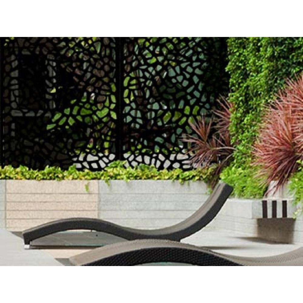 Matrix 0.3 in. x 71 in. x 2.95 ft. Riverbank Decorative Fence Panel Screen B-RI1809F-CH