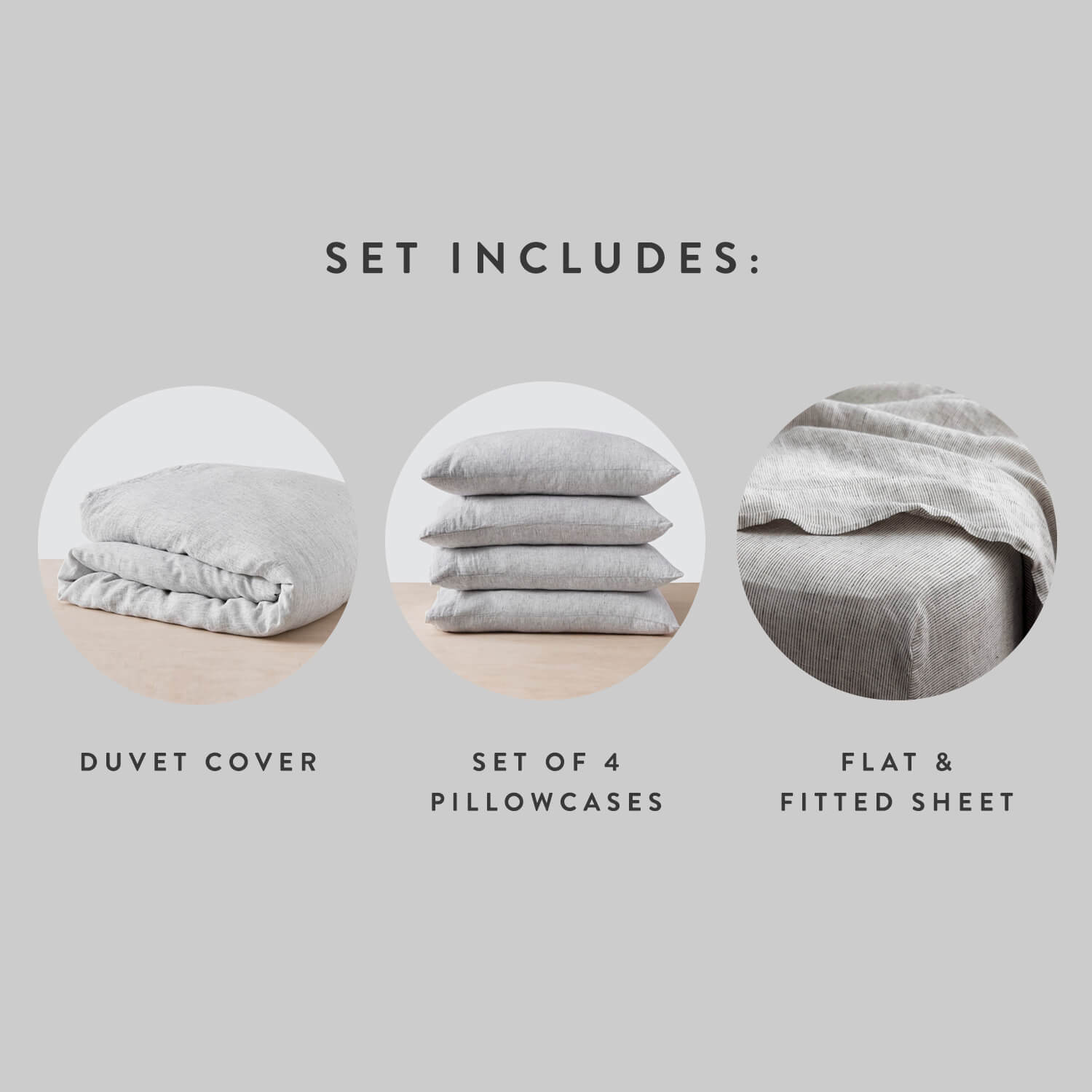 Stonewashed Linen Bed Bundle