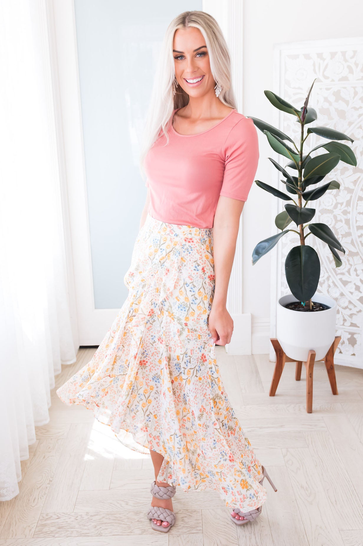 Such A Delight Modest Ruffle Skirt