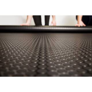 G-Floor Small Coin 7.5 ft. x 17 ft. Midnight Black Commercial Grade Vinyl Garage Flooring Cover and Protector GF60SC717MB