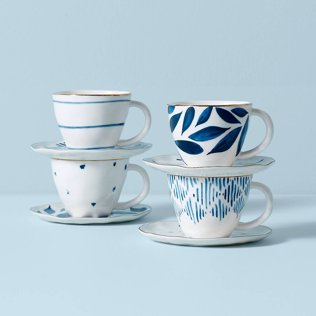 Blue Bay 8-Piece Espresso Cup & Saucer Set