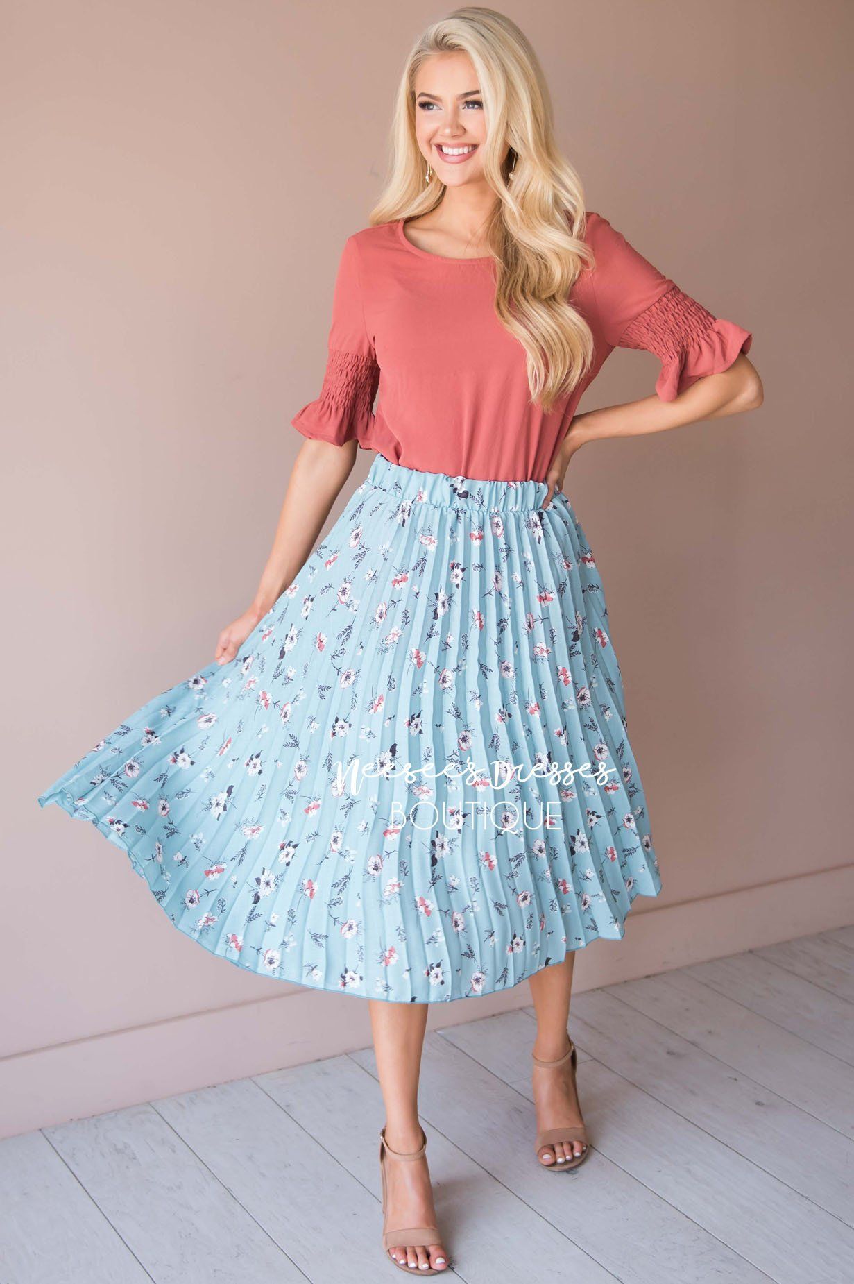 Bloom With Grace Accordion Floral Skirt