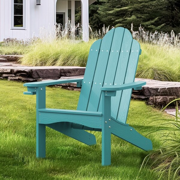 LUE BONA Plastic Poly Weather Resistant Outdoor Patio Adirondack Chair 1Pack