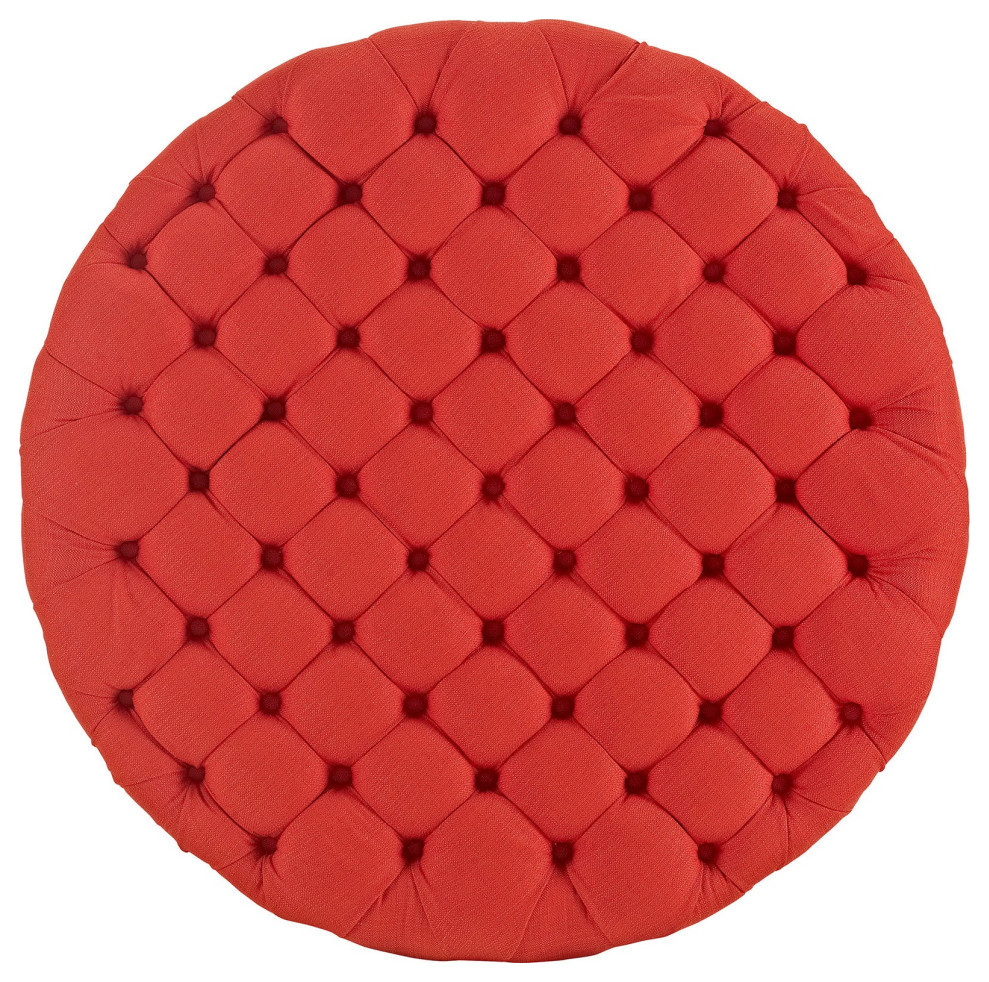 Mara Atomic Red Upholstered Fabric Ottoman   Contemporary   Footstools And Ottomans   by V.S.D Furniture  Houzz