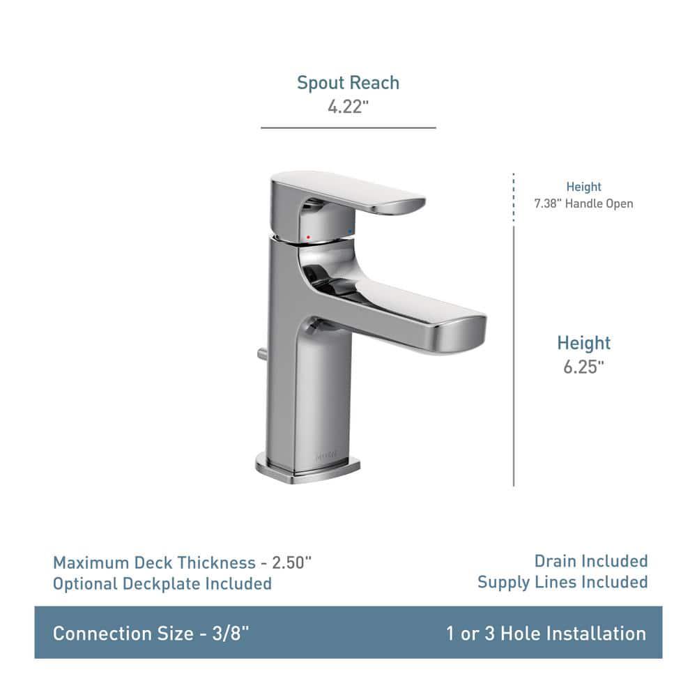 MOEN Rizon Single Hole SingleHandle Bathroom Faucet in Chrome