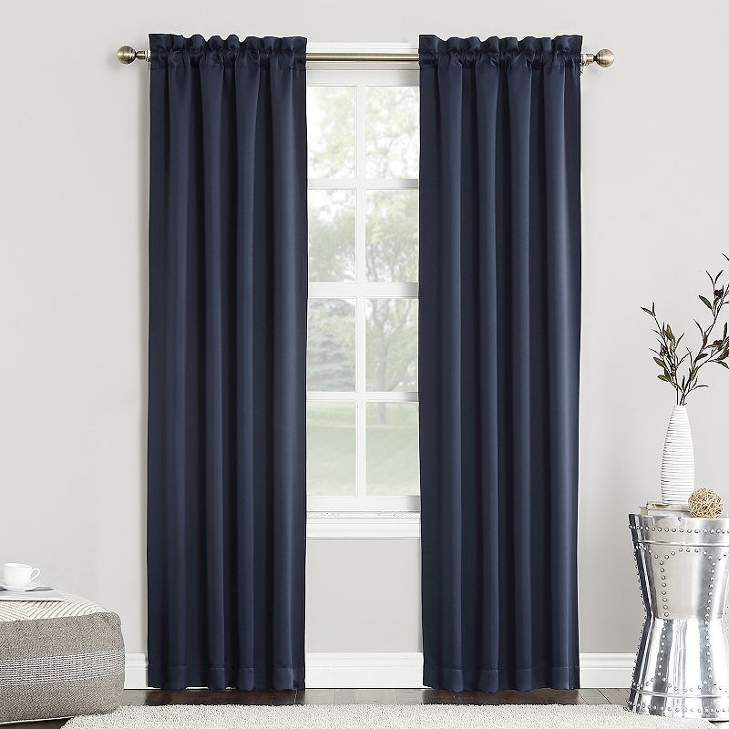 Sun Zero 1-Panel Ludlow Blackout Rod Pocket Window Curtain