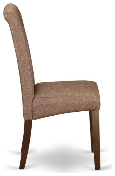 East West Furniture Barry 42 quotWood Dining Chairs in Mahogany/Brown (Set of 2)   Transitional   Dining Chairs   by Homesquare  Houzz