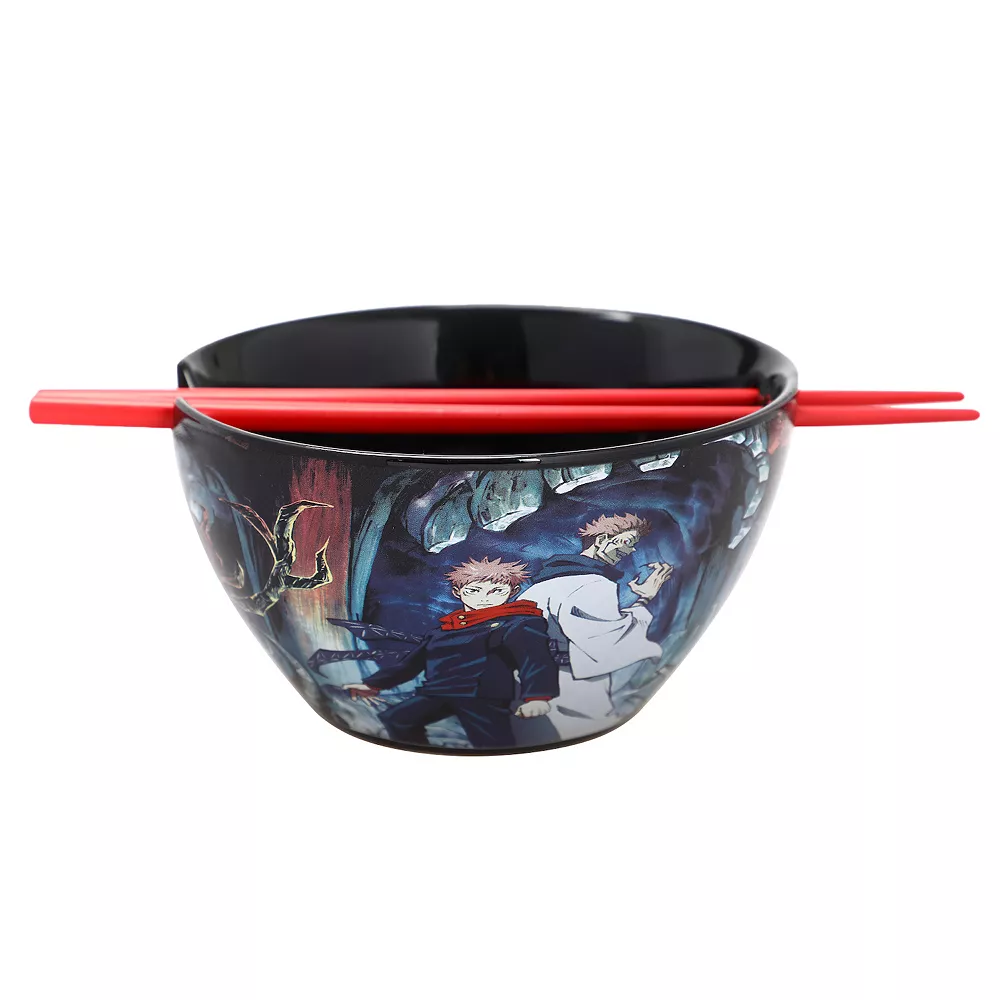 Jujutsu Kaisen Ramen bowl with Chopsticks