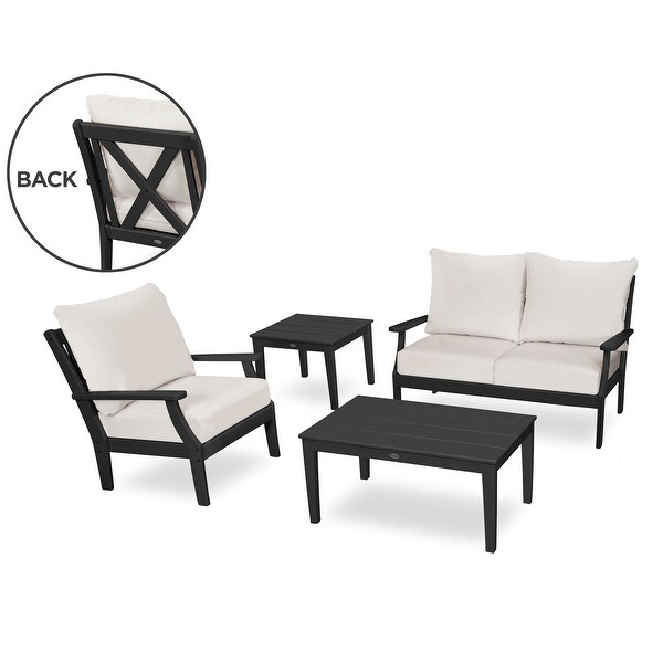 POLYWOOD Braxton 4Piece Deep Seating Set