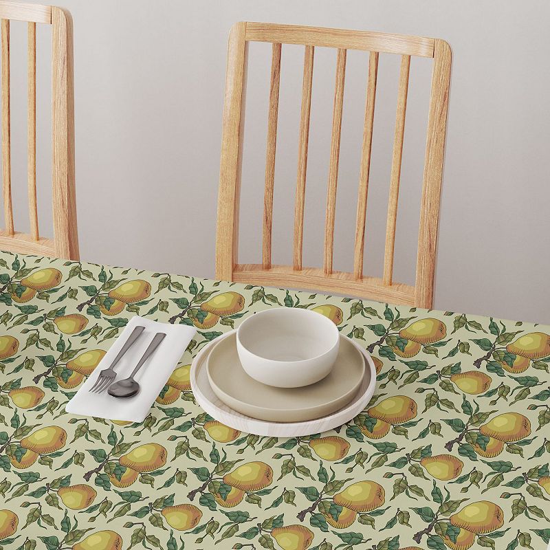 Square Tablecloth， 100% Polyester， 54x54， Painted Pear Tree