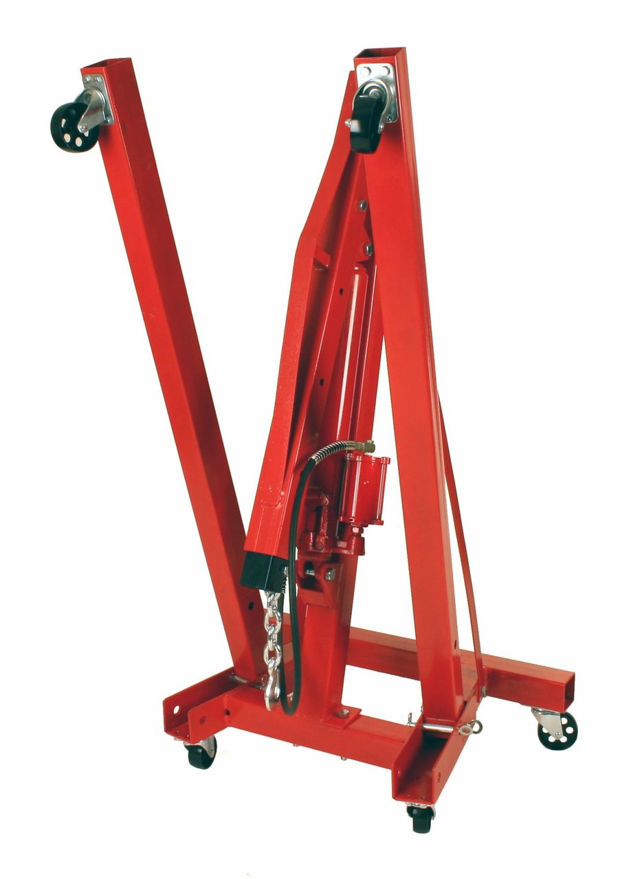 Dragway Tools 2 Ton Folding Air Hydraulic Engine Hoist Cherry Picker