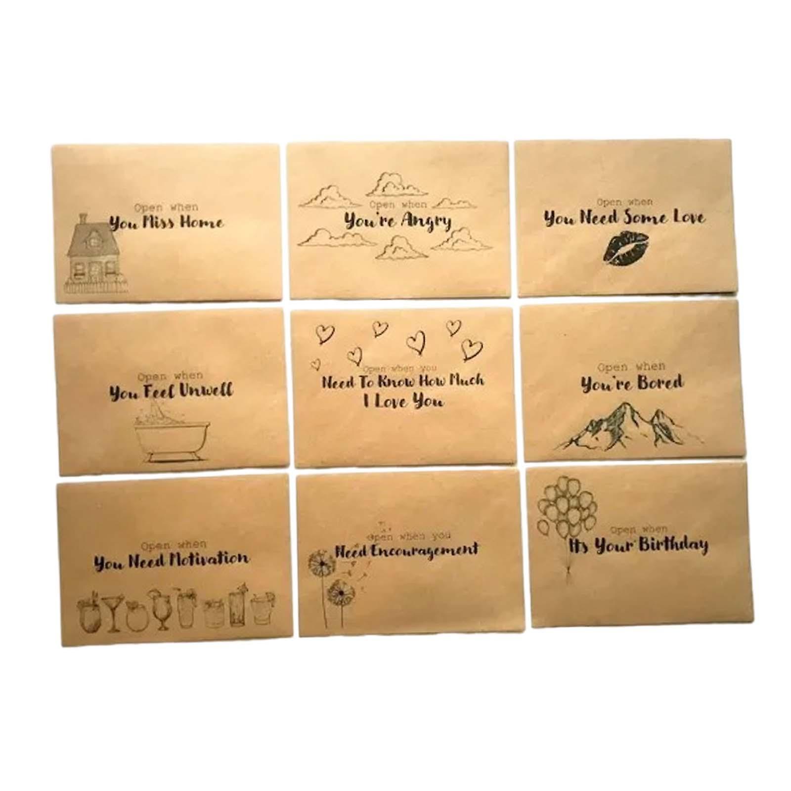 Creative Envelopes Open When Mailing Envelopes For Graduation Confession Son 9 Pieces Style B