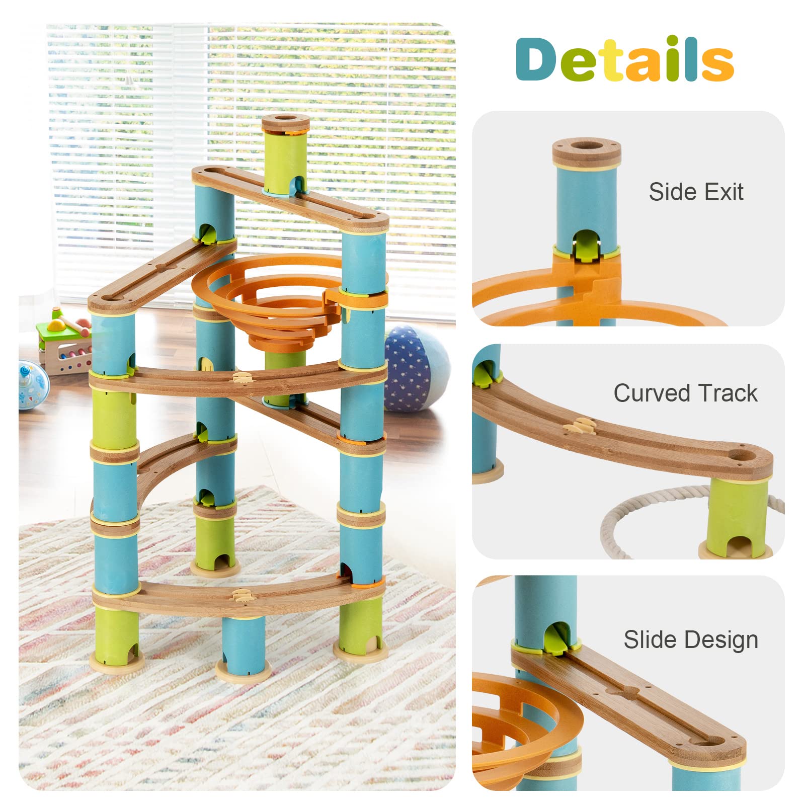 Costzon Kids Marble Run Building Toys