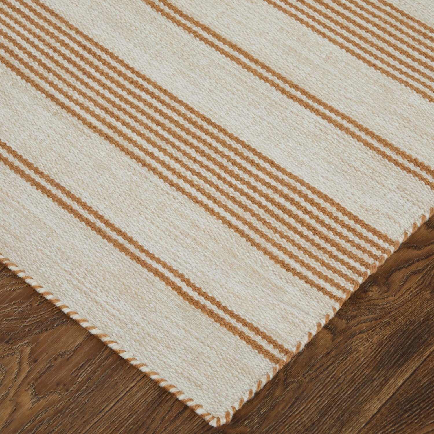 Granberg Hand Woven Stripes Yellow / Ivory Rug