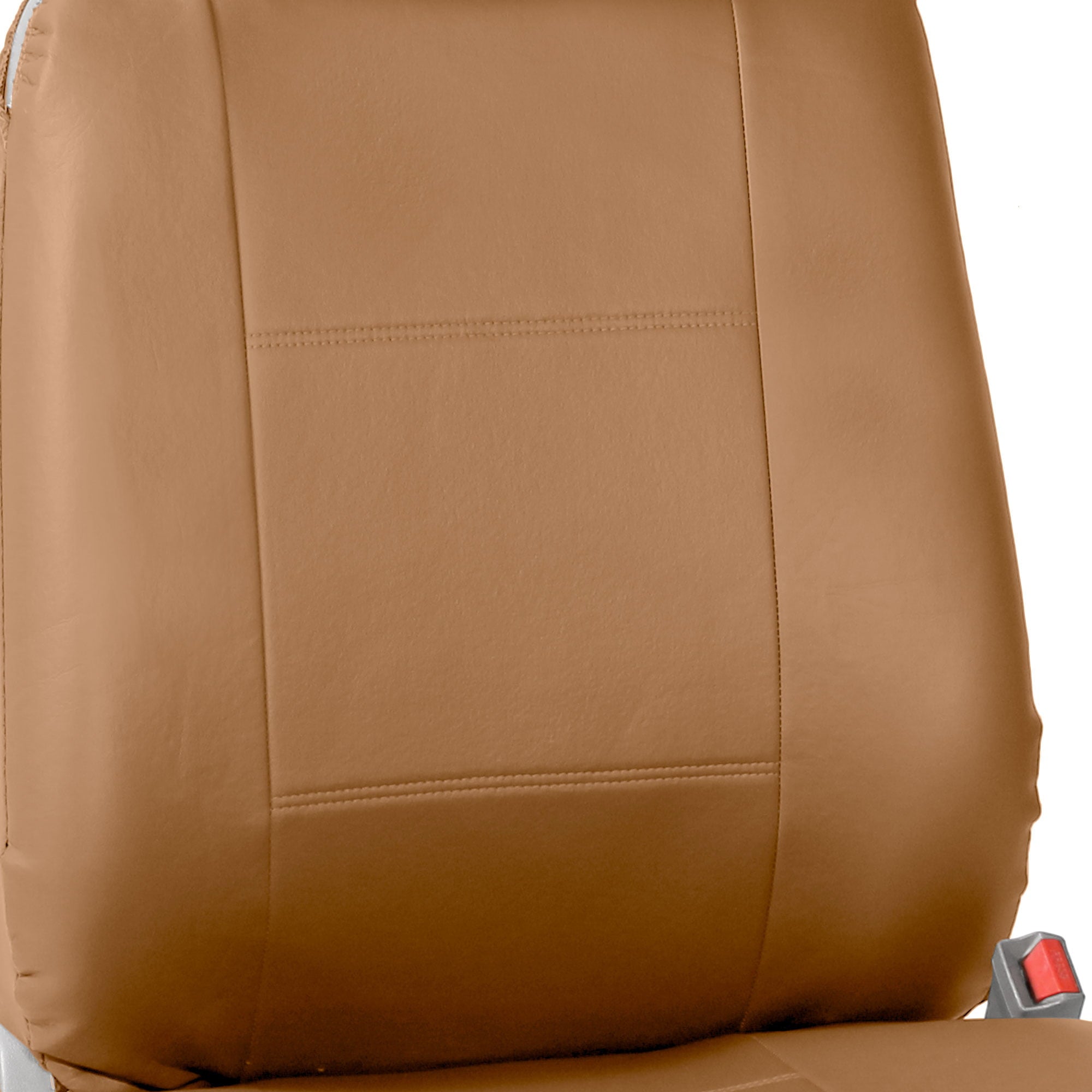 FH Group AFPU001TAN102 Universal PU Leather Front Set Seat Covers with Bonus Air Freshener