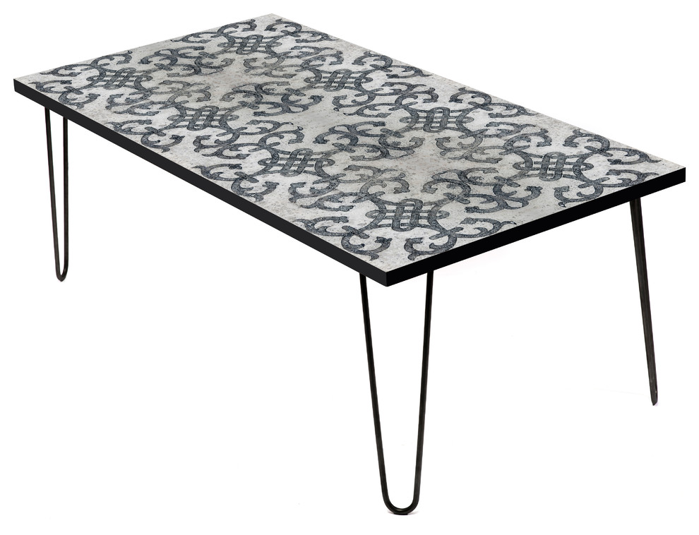 Etched in Stone 24 quotCoffee Table   Transitional   Coffee Tables   by LAMOU  Houzz