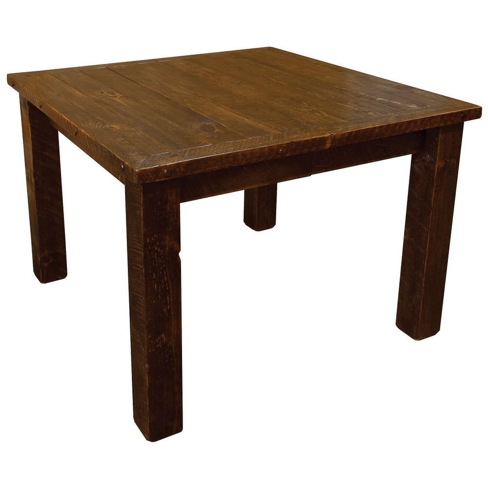 Farmhouse Timber Peg Solid Top Family Dining Table