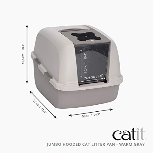 Catit Jumbo Hooded Litter Pan - Gray