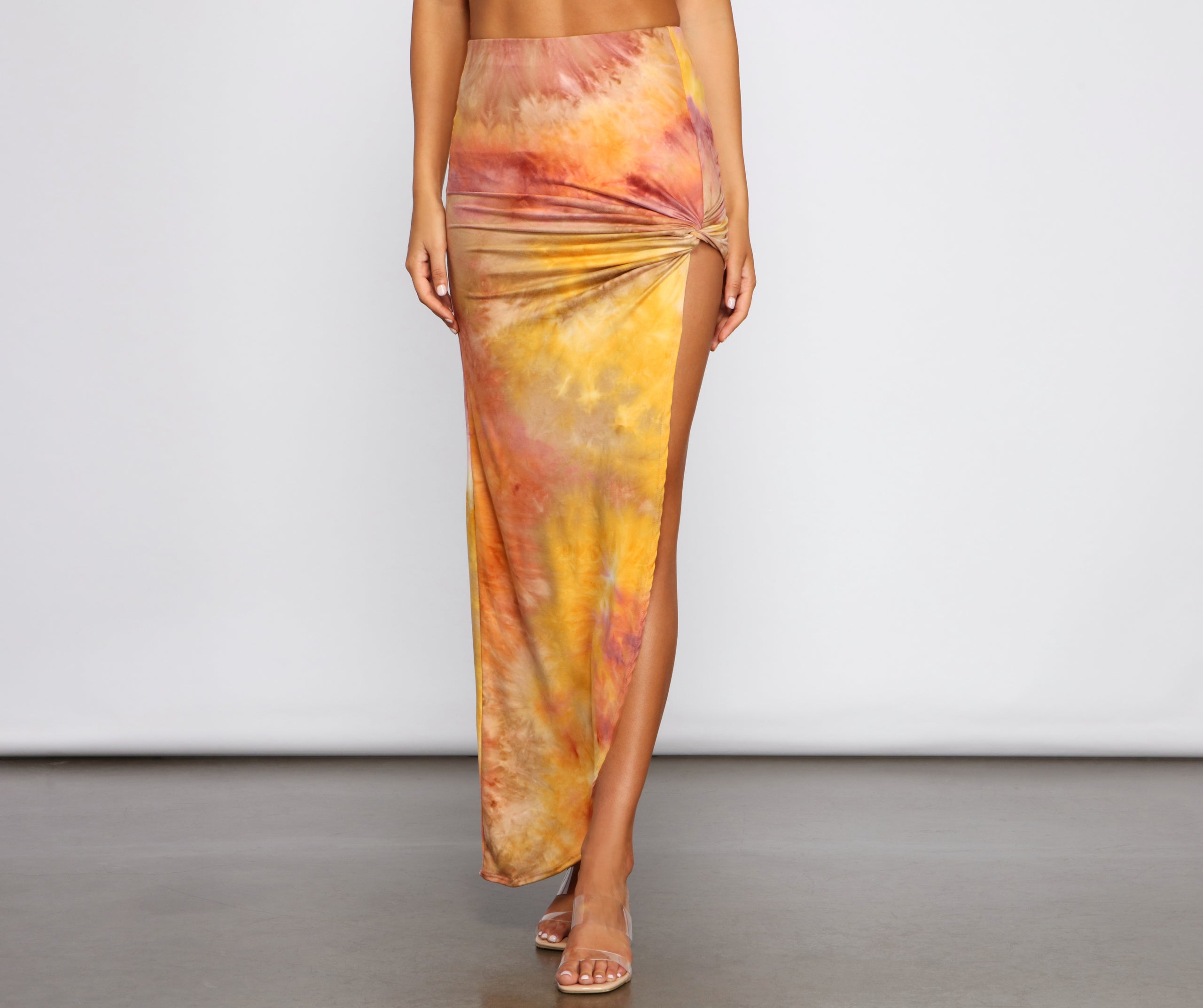 Golden Hour Tie-Dye Maxi Skirt