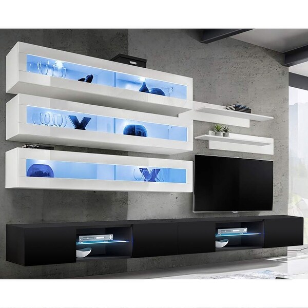 Fly J2 33TV Wall Mounted Floating Modern Entertainment Center