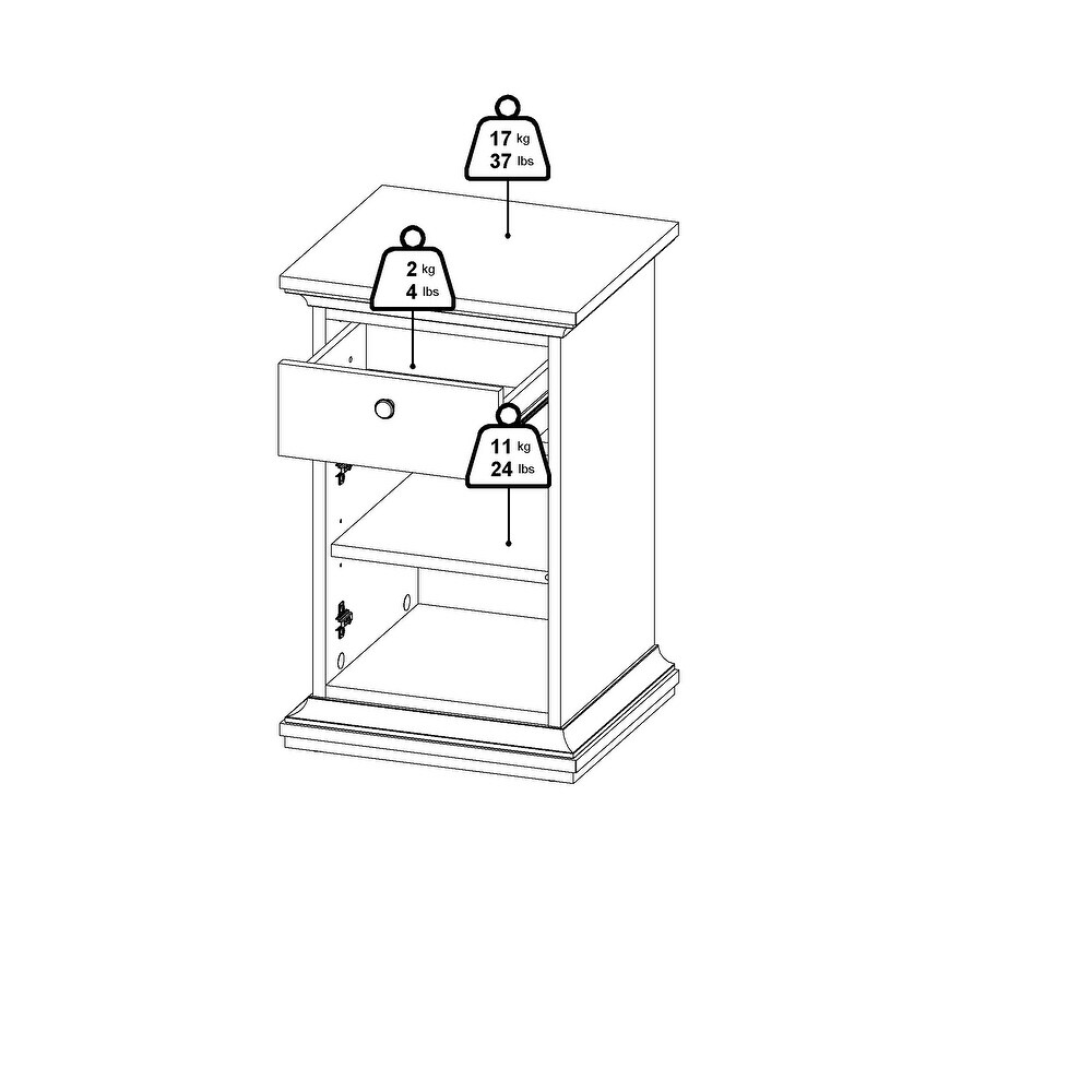 Porch   Den Virginia 1 drawer  1 door Nightstand