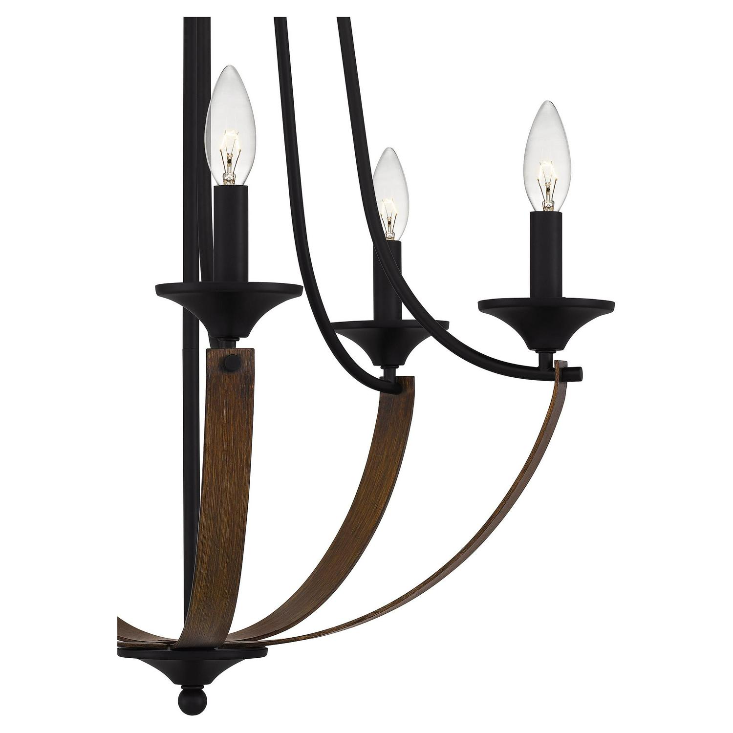 Ashley Harbour Jadewood 5-Light Matte Black Chandelier