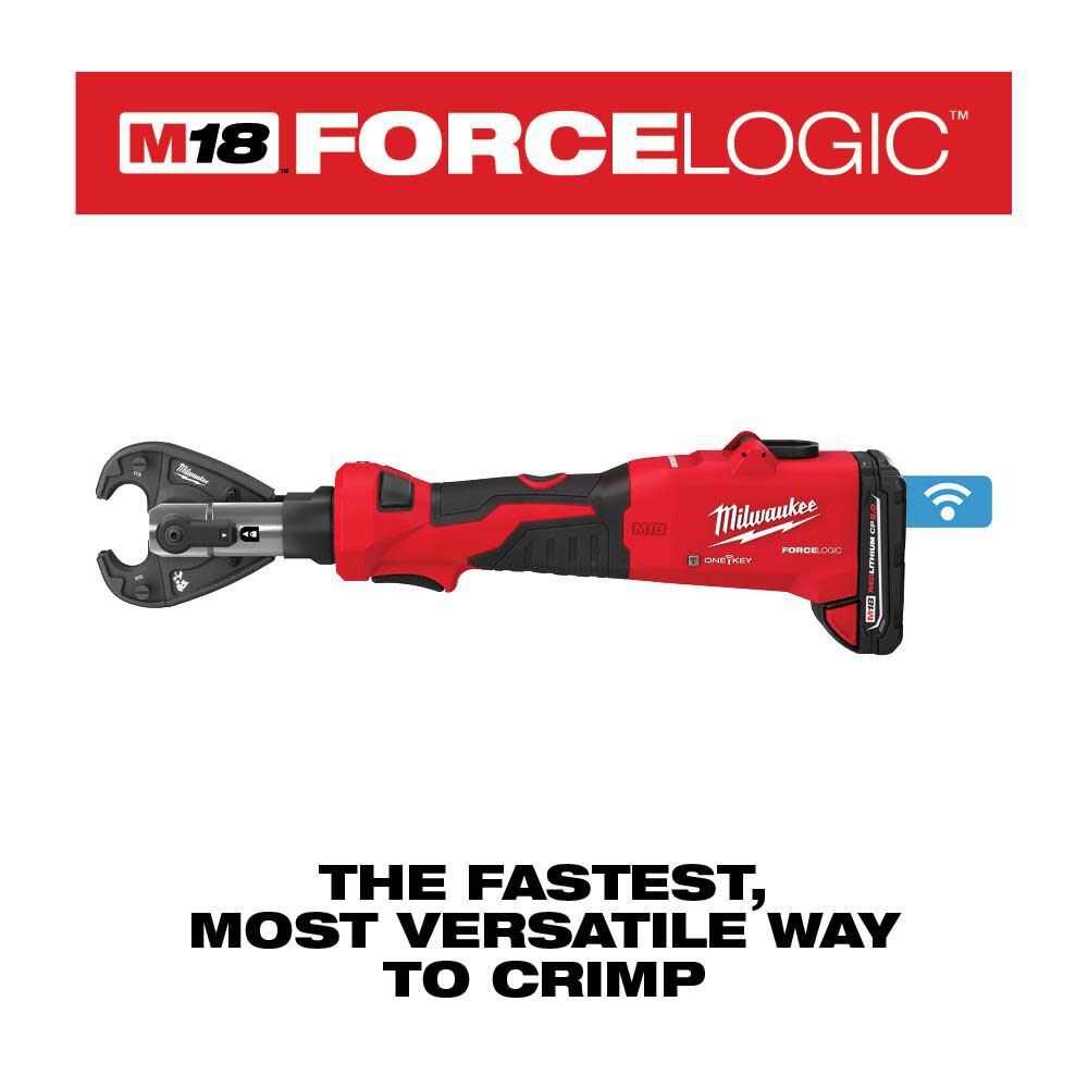 Milwaukee M18 FORCE LOGIC 6T Linear Utility Crimper Kit with Snub Nose Jaw 2978-22 from Milwaukee