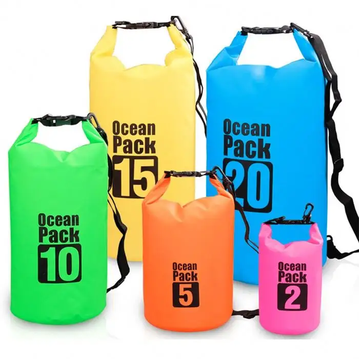 2023 New products outdoor waterproof sport dry bag with adjustable shoulder strap for beach drifting mountaineering