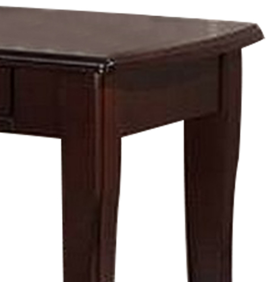 Jett 24 Inch Wood End Table With 1 Drawer Bottom Shelf Cherry Brown   Transitional   Side Tables And End Tables   by Dot  ampBo  Houzz