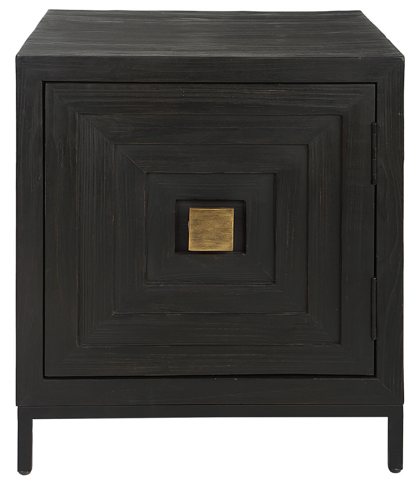 Uttermost Aiken Geometric Cabinet / End Table   Transitional   Side Tables And End Tables   by Uttermost  Houzz