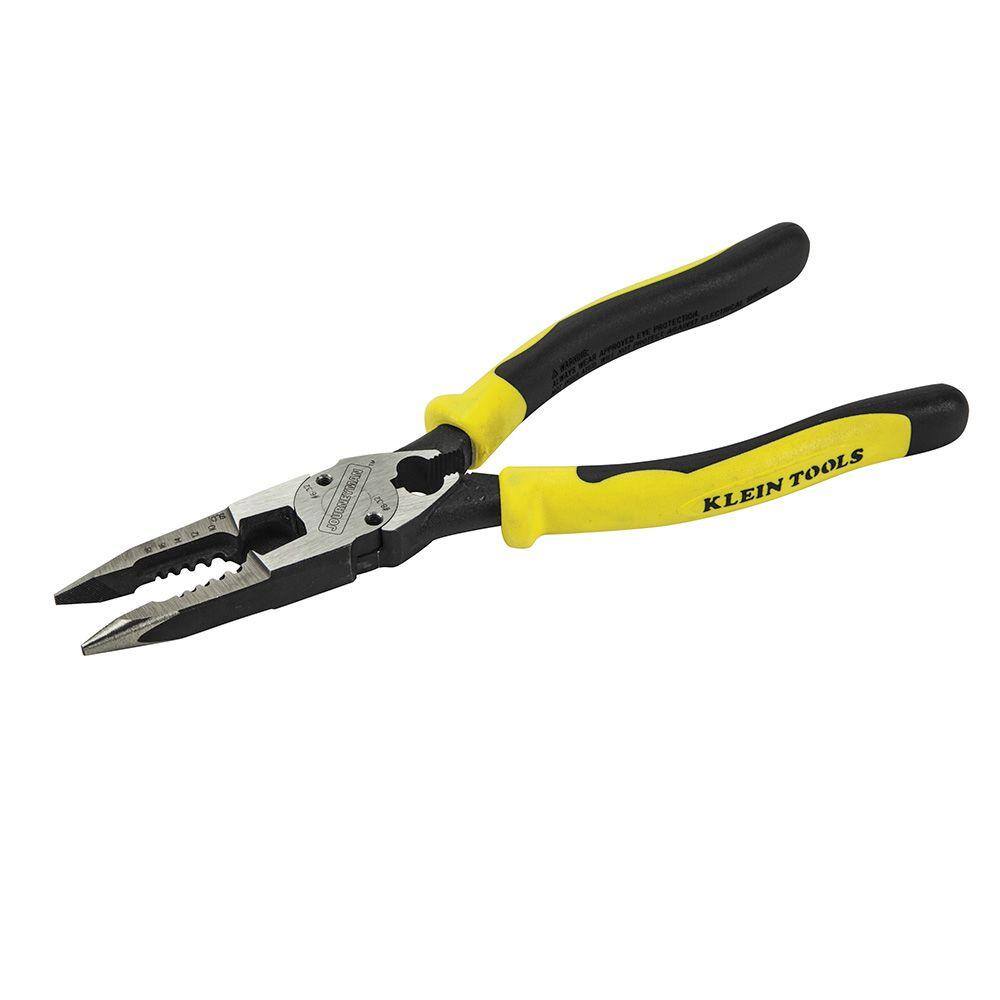 Klein Tools 8-38 in. All-Purpose Pliers with Crimper J2078CR