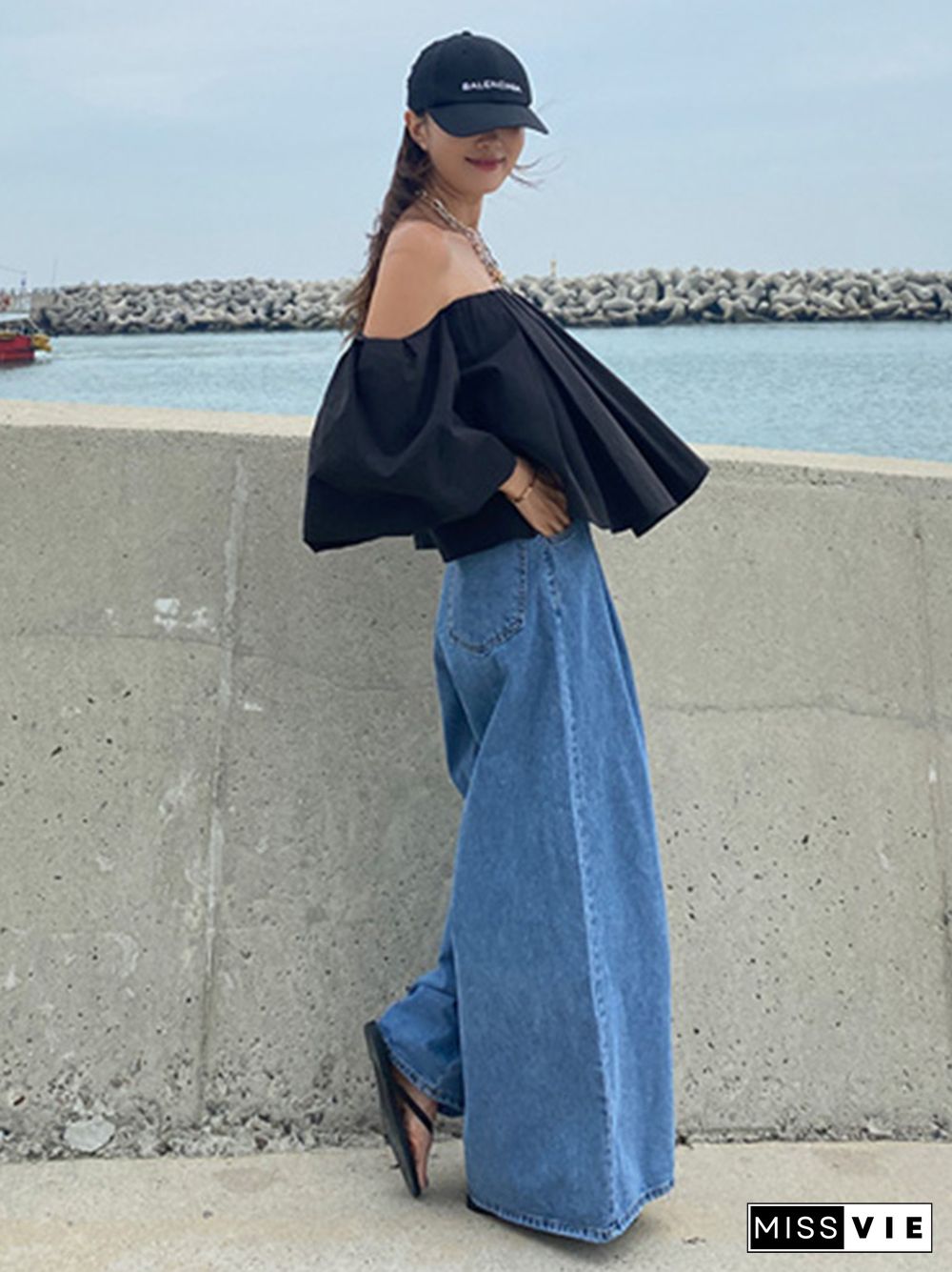 Urban Blue Wide Leg Jean Pants