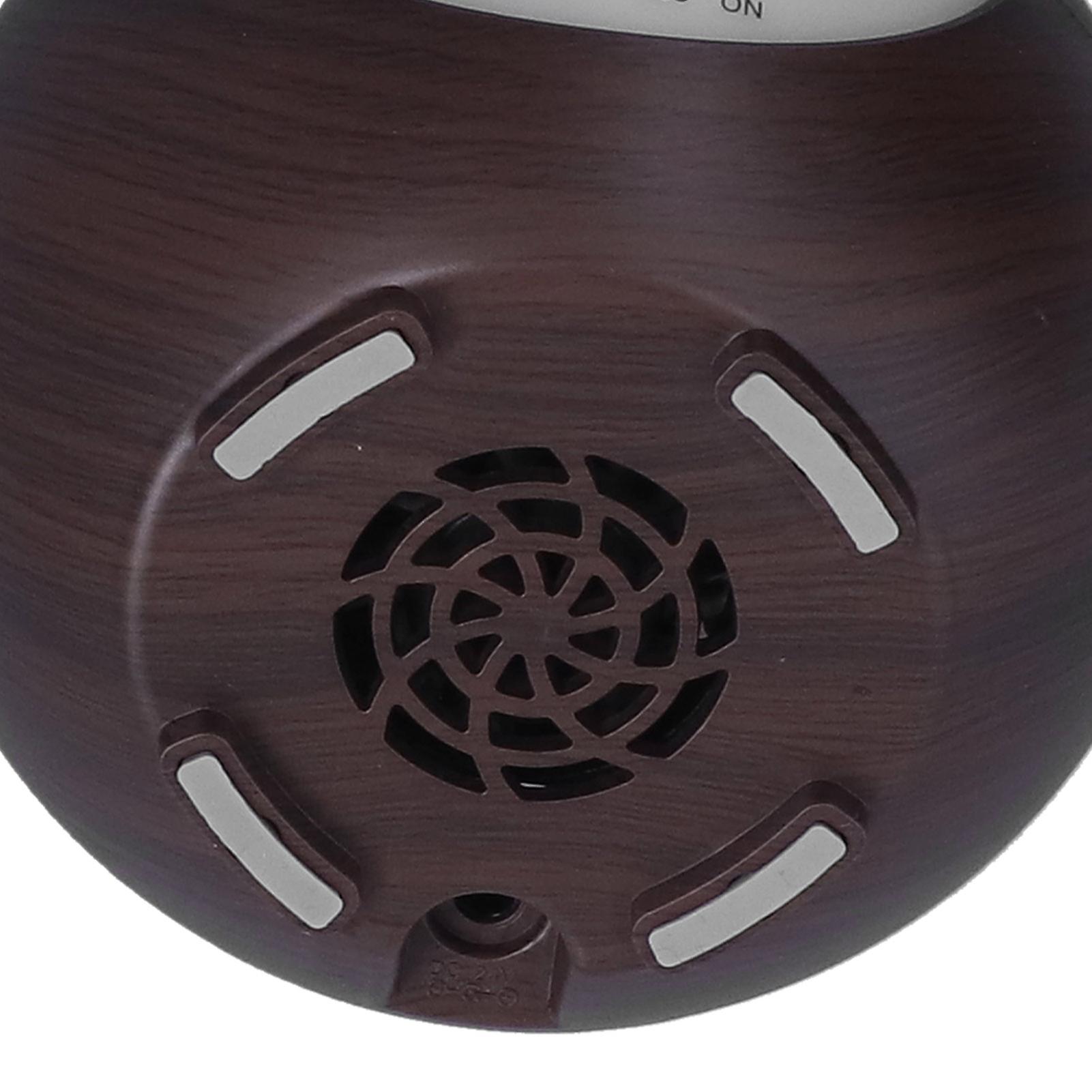 200ml Aroma Air Humidifier Deep Wood Grain Cool Mist Humidifier Colorful LED Night Light Humidifier 100‑240VEU Plug