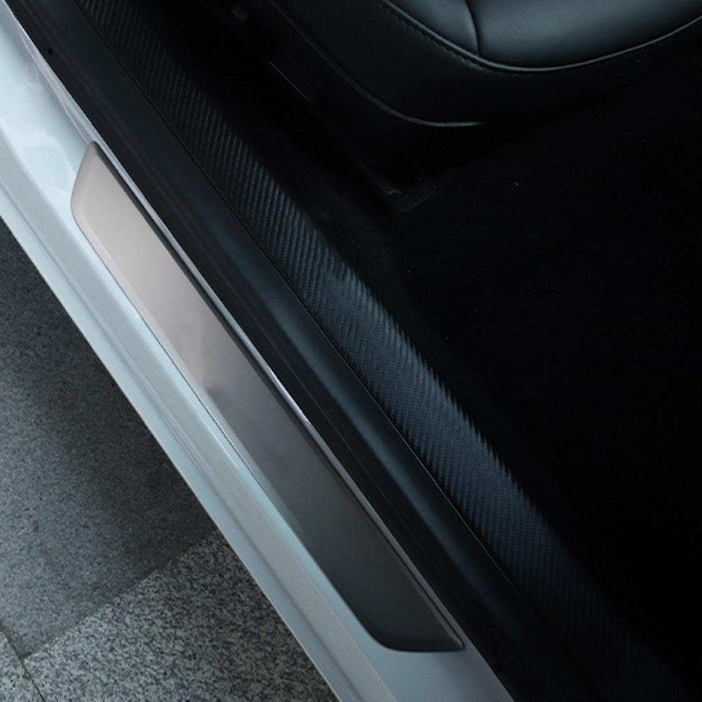 Leather Car Tailgate Sill Protector For Tesla Model 3 2017-2021 Hidden Protection Black