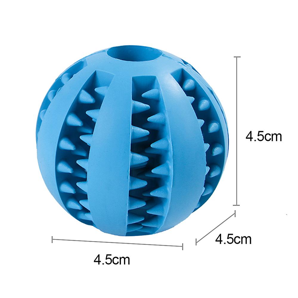 Dog Toy Ball Durable Mint-scented Chew Ball Toys Pet Food Dispensing Treat Ball Educational Food Feeding Ball For Puppy Cats Blue S