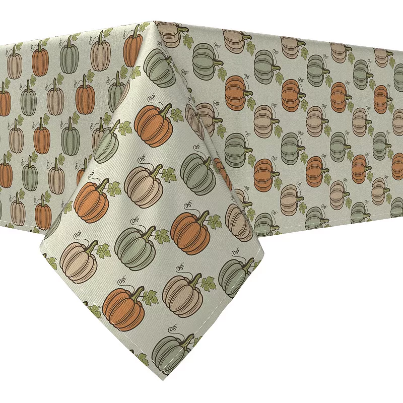 Rectangular Tablecloth， 100% Cotton， 52x84， Pumpkins off The Vines