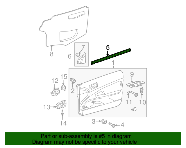 Genuine OE Toyota Belt Weather-Strip - 68172-21030