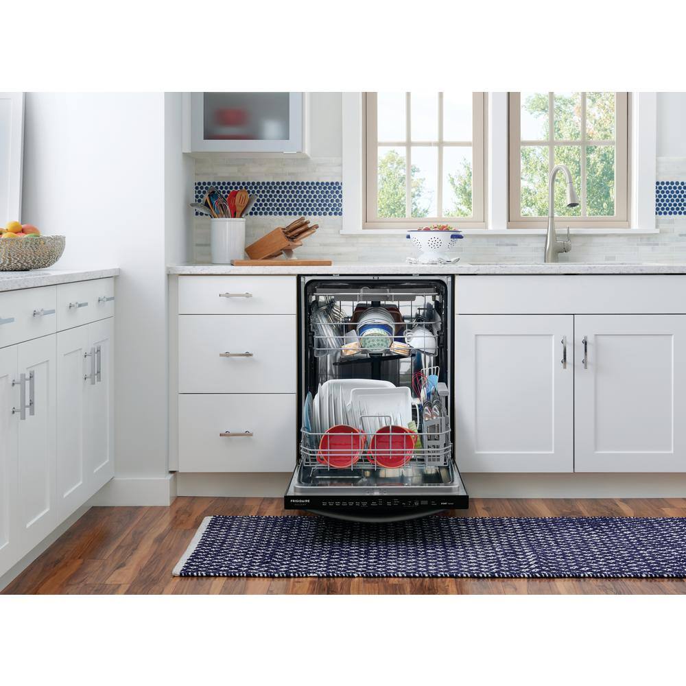 FRIGIDAIRE GALLERY 24 in. Smudge Proof Black Stainless Steel Top Control Built-In Tall Tub Dishwasher with Stainless Steel Tub 49 dBA FGID2479SD