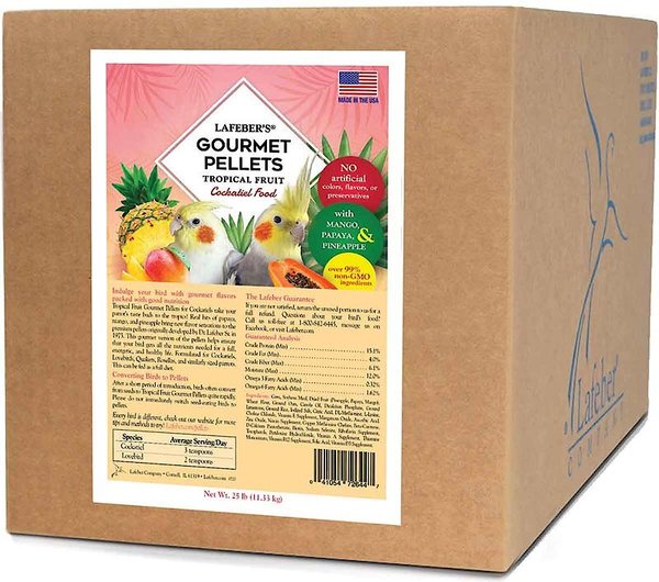 Lafeber Tropical Fruit Gourmet Pellets Cockatiel Bird Food