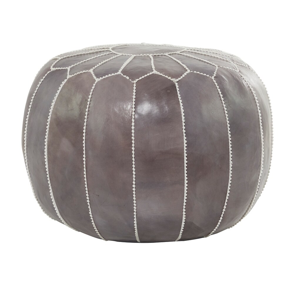 Leather Bohemian Pouf