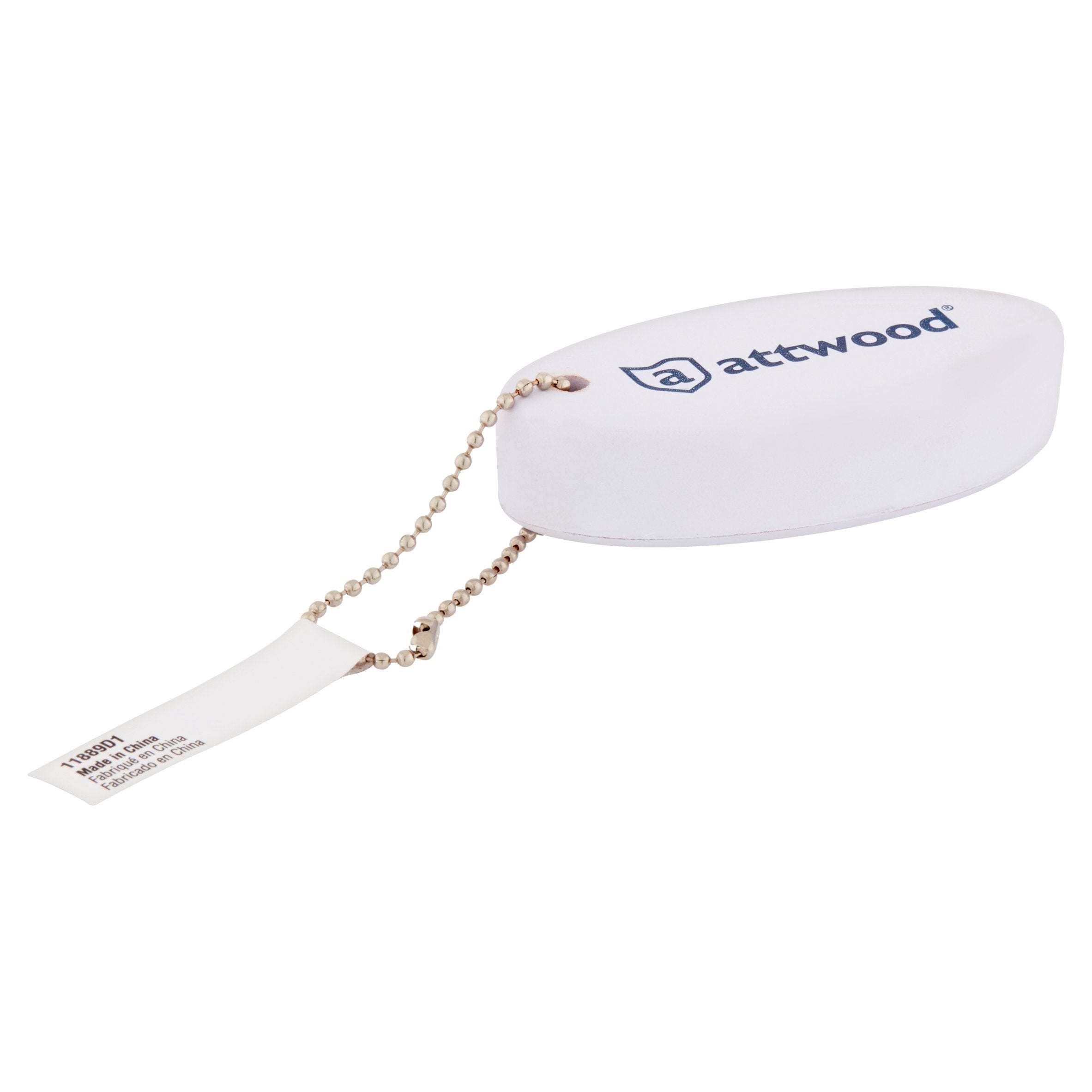 Attwood Foam Keychain Float， White， Blue or Orange