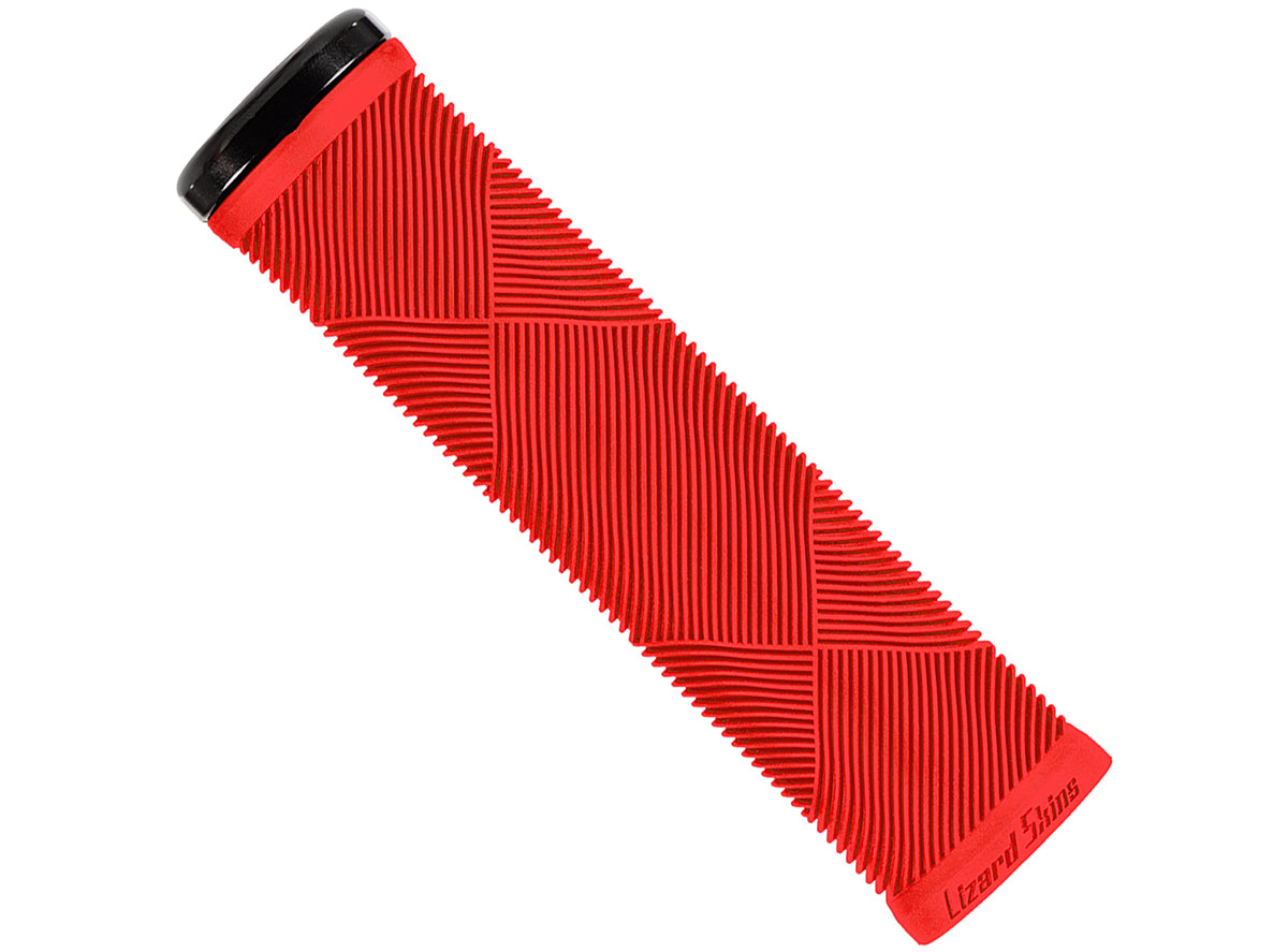Lizard Skins Strata Lock On MTB Grip - Candy Red