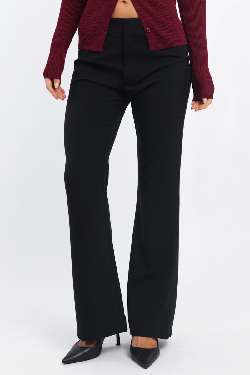 Black Flare Leg Pants